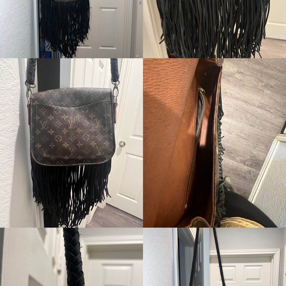 Louis Vuitton Monogram with Black Fringe Crossbody Bag